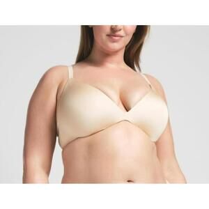 NWT Kim Kardashian SKIMS Super Push Up Bra 32H Wireless Form Comfort Sand